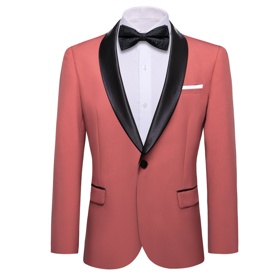 Men's Blush Red Shawl Lapel Tuxedo Jacket tuxedo S (38) - Sophisticated Gentlemen