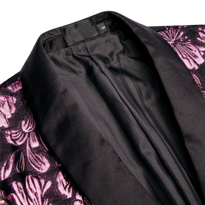Pink Floral Tuxedo Jacket tuxedo    - Sophisticated Gentlemen