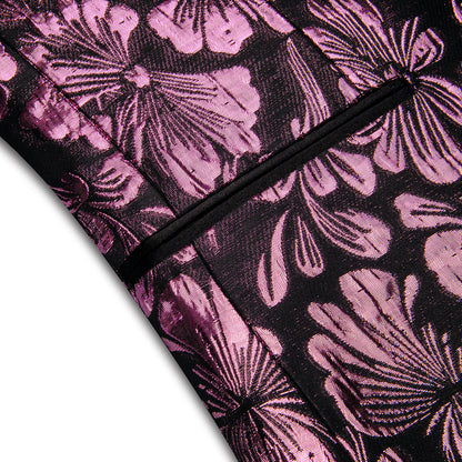 Pink Floral Tuxedo Jacket tuxedo    - Sophisticated Gentlemen