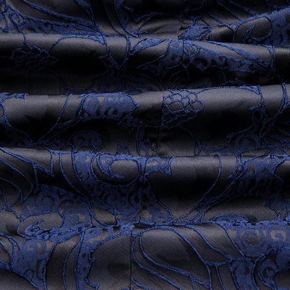 Blue and Black Floral Tuxedo Jacket tuxedo    - Sophisticated Gentlemen