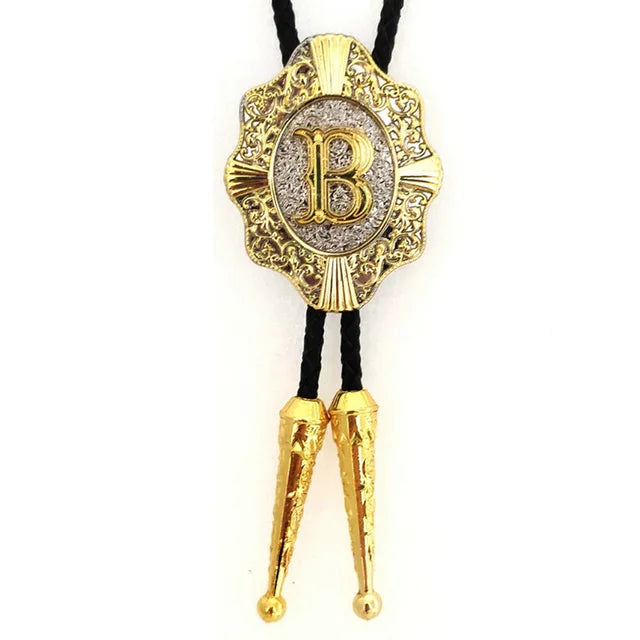 Initial Bolo Tie Home B   - Sophisticated Gentlemen