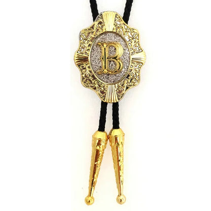 Initial Bolo Tie Home B   - Sophisticated Gentlemen