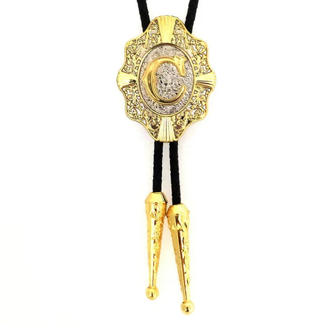 Initial Bolo Tie Home C   - Sophisticated Gentlemen