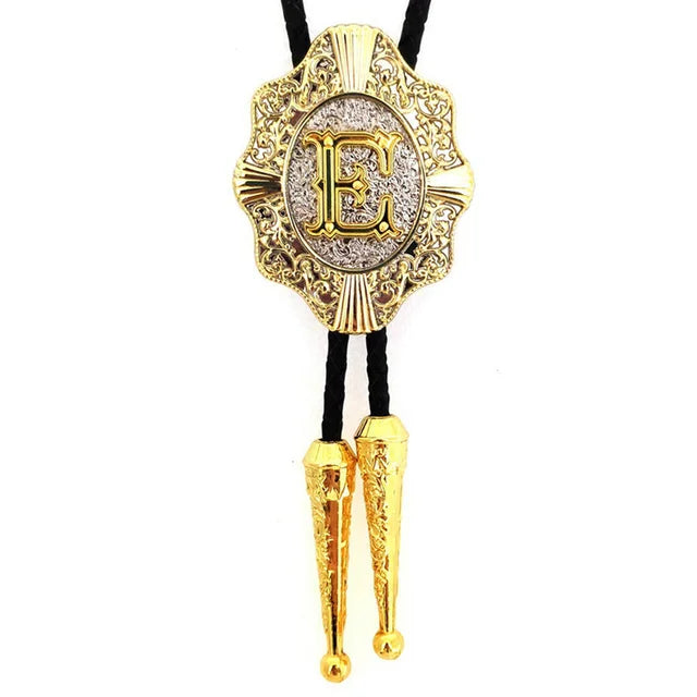 Initial Bolo Tie Home E   - Sophisticated Gentlemen