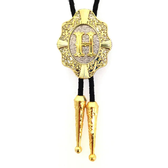 Initial Bolo Tie Home H   - Sophisticated Gentlemen