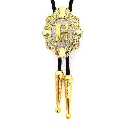 Initial Bolo Tie Home H   - Sophisticated Gentlemen