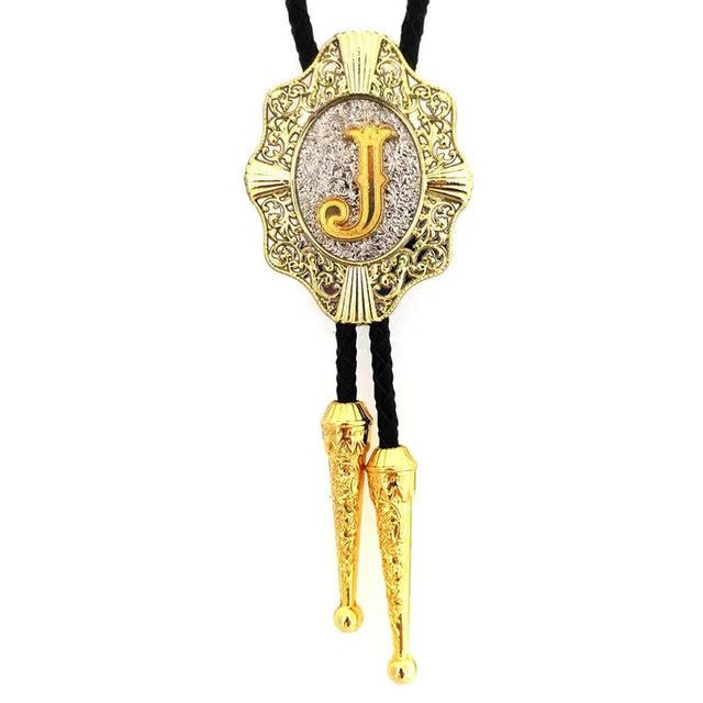 Initial Bolo Tie Home J   - Sophisticated Gentlemen