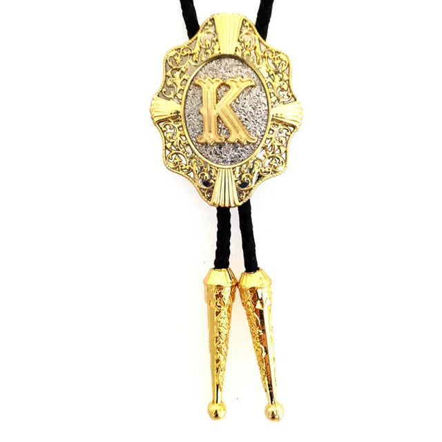 Initial Bolo Tie Home K   - Sophisticated Gentlemen