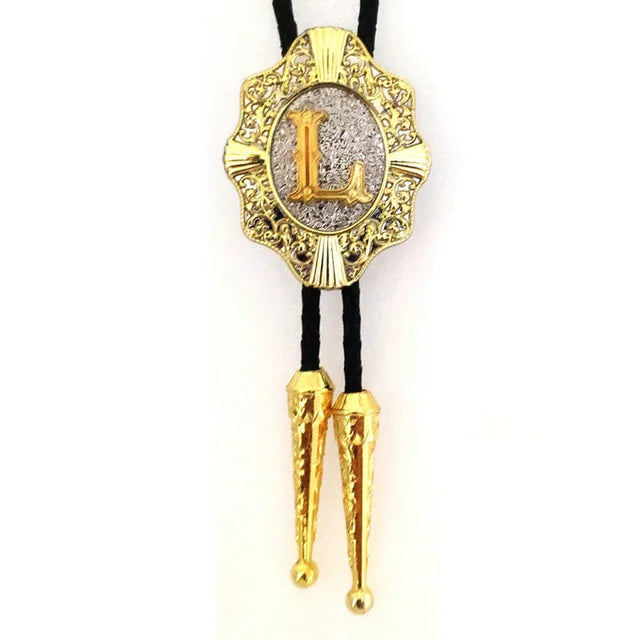 Initial Bolo Tie Home L   - Sophisticated Gentlemen