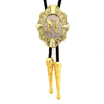 Initial Bolo Tie Home N   - Sophisticated Gentlemen