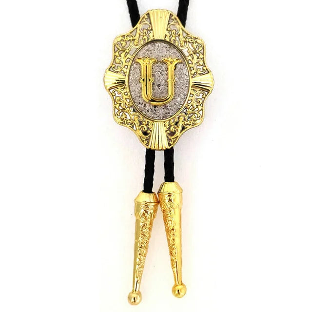 Initial Bolo Tie Home U   - Sophisticated Gentlemen