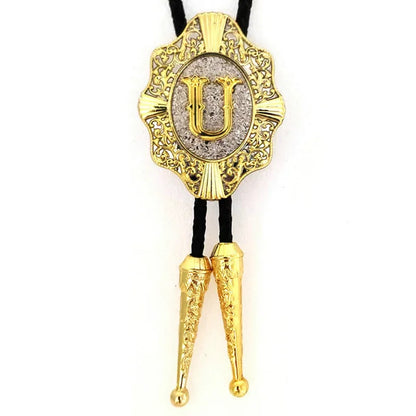 Initial Bolo Tie Home U   - Sophisticated Gentlemen