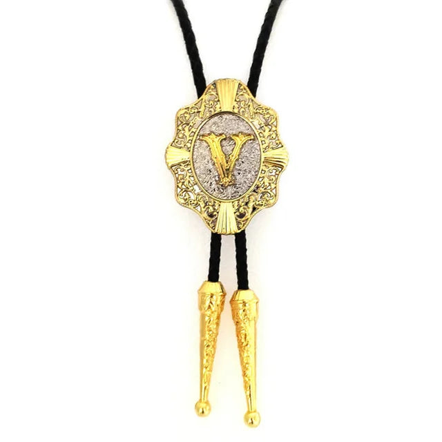 Initial Bolo Tie Home V   - Sophisticated Gentlemen