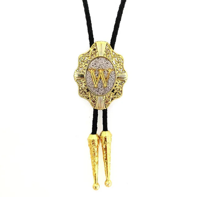Initial Bolo Tie Home W   - Sophisticated Gentlemen