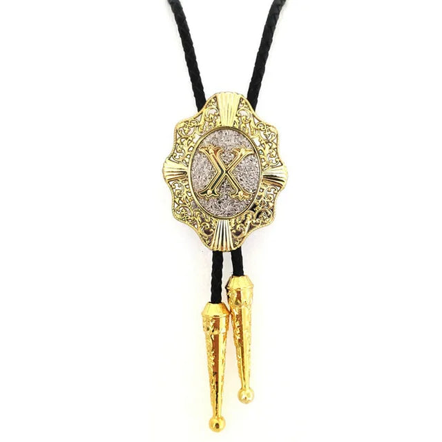 Initial Bolo Tie Home X   - Sophisticated Gentlemen
