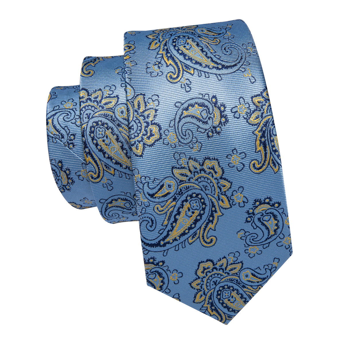 Light Blue Emotion Tie, Pocket Square and Cufflinks – Sophisticated ...