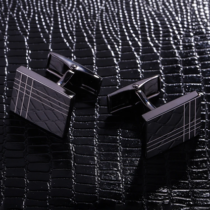 Gunmetal Cufflinks Cufflink    - Sophisticated Gentlemen