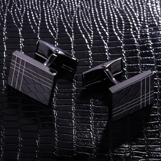 Gunmetal Cufflinks Cufflink    - Sophisticated Gentlemen