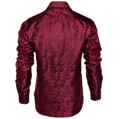 red paisley dress shirt Men's Red Paisley Shirt