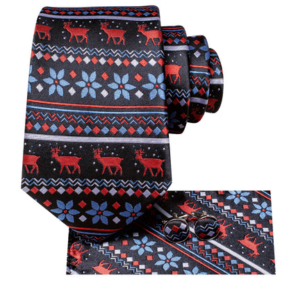 Ugly Holiday Sweater Tie Set In Black tie sets    - Sophisticated Gentlemen