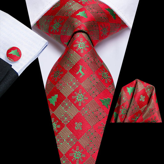 Red and Green Christmas Tie Set tie sets - Sophisticated Gentlemen