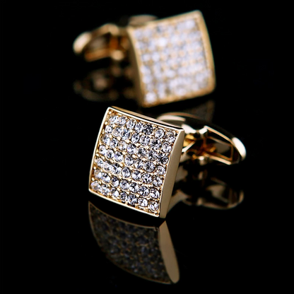 Luxury Gold Wedding Cufflinks Cufflink    - Sophisticated Gentlemen
