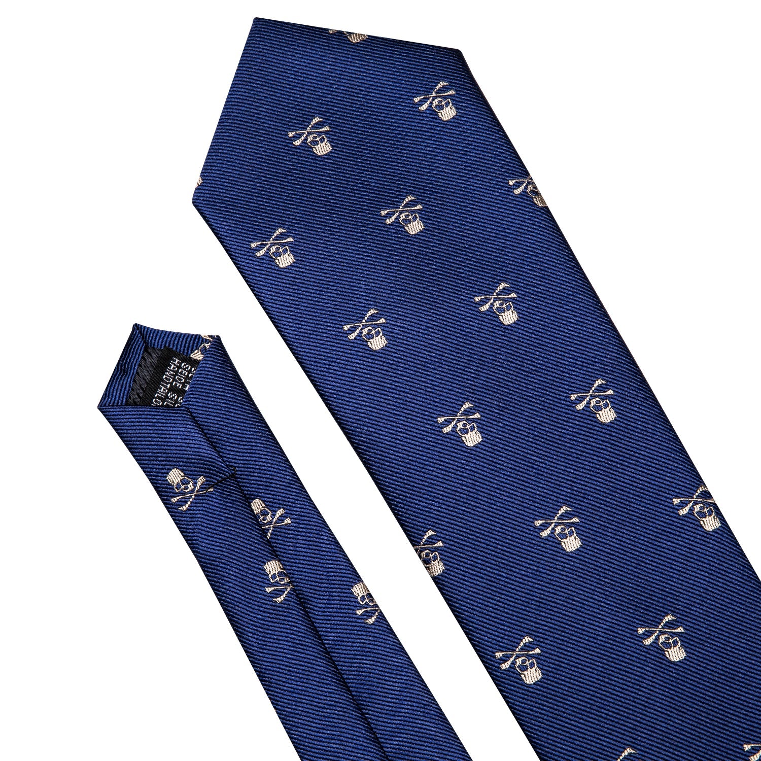 Skulls Premium Tie Set In Blue tie sets    - Sophisticated Gentlemen