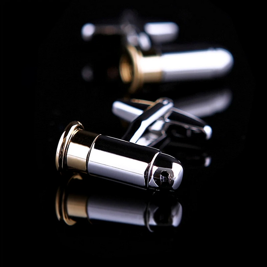 Gold & Silver Bullet Cufflinks Cufflink    - Sophisticated Gentlemen