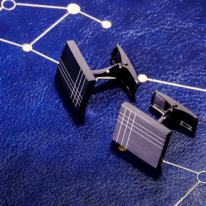 Gunmetal Cufflinks Cufflink    - Sophisticated Gentlemen