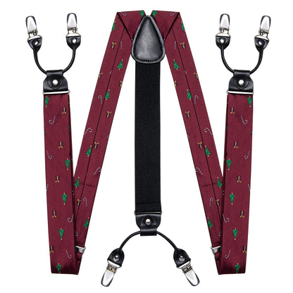 Christmas Decorations Bow Tie and Suspenders Set bow tie    - Sophisticated Gentlemen