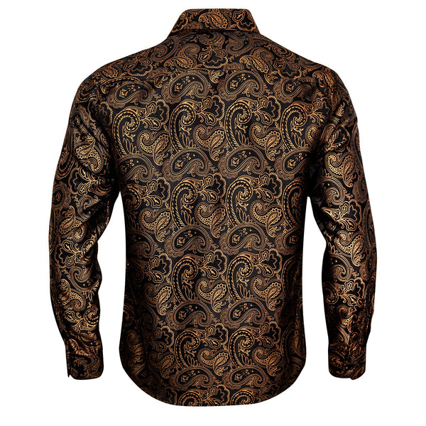 Gold and Black Paisley Dress Shirt – Sophisticated Gentlemen