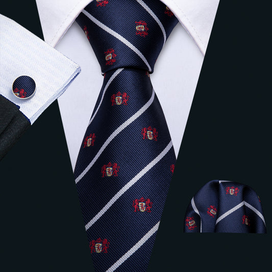 Mystical Union In Blue Tie, Pocket Square and Cufflinks tie sets - Sophisticated Gentlemen
