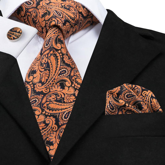 Sari Tie, Pocket Square and Cufflinks tie sets    - Sophisticated Gentlemen
