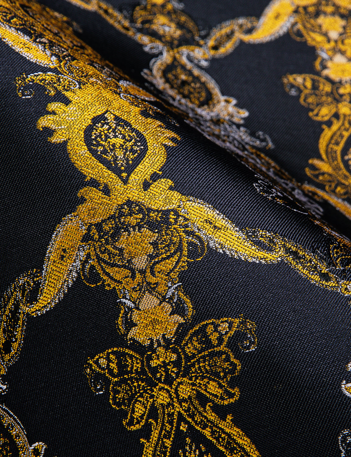 Black and Yellow Baroque Dress Shirt shirt    - Sophisticated Gentlemen