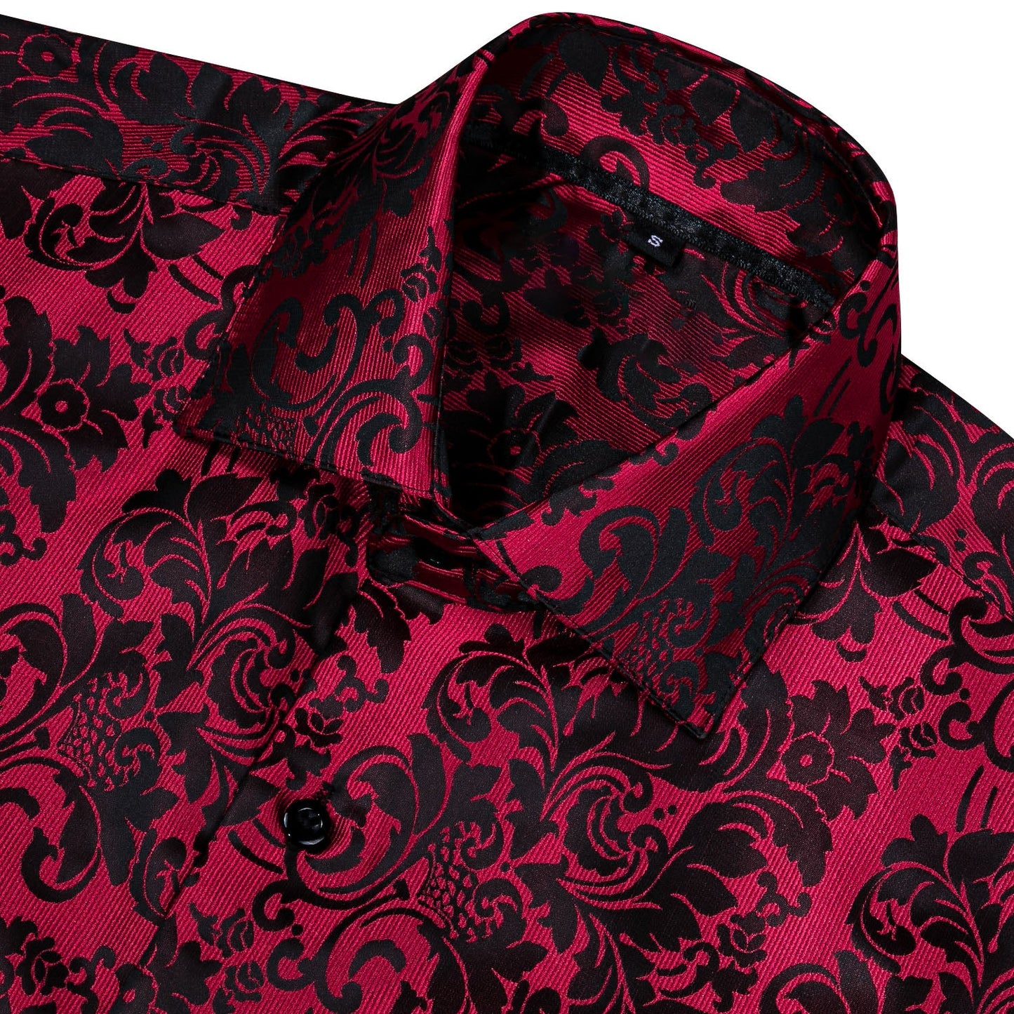 Red and Black Ornamental Dress Shirt shirt    - Sophisticated Gentlemen