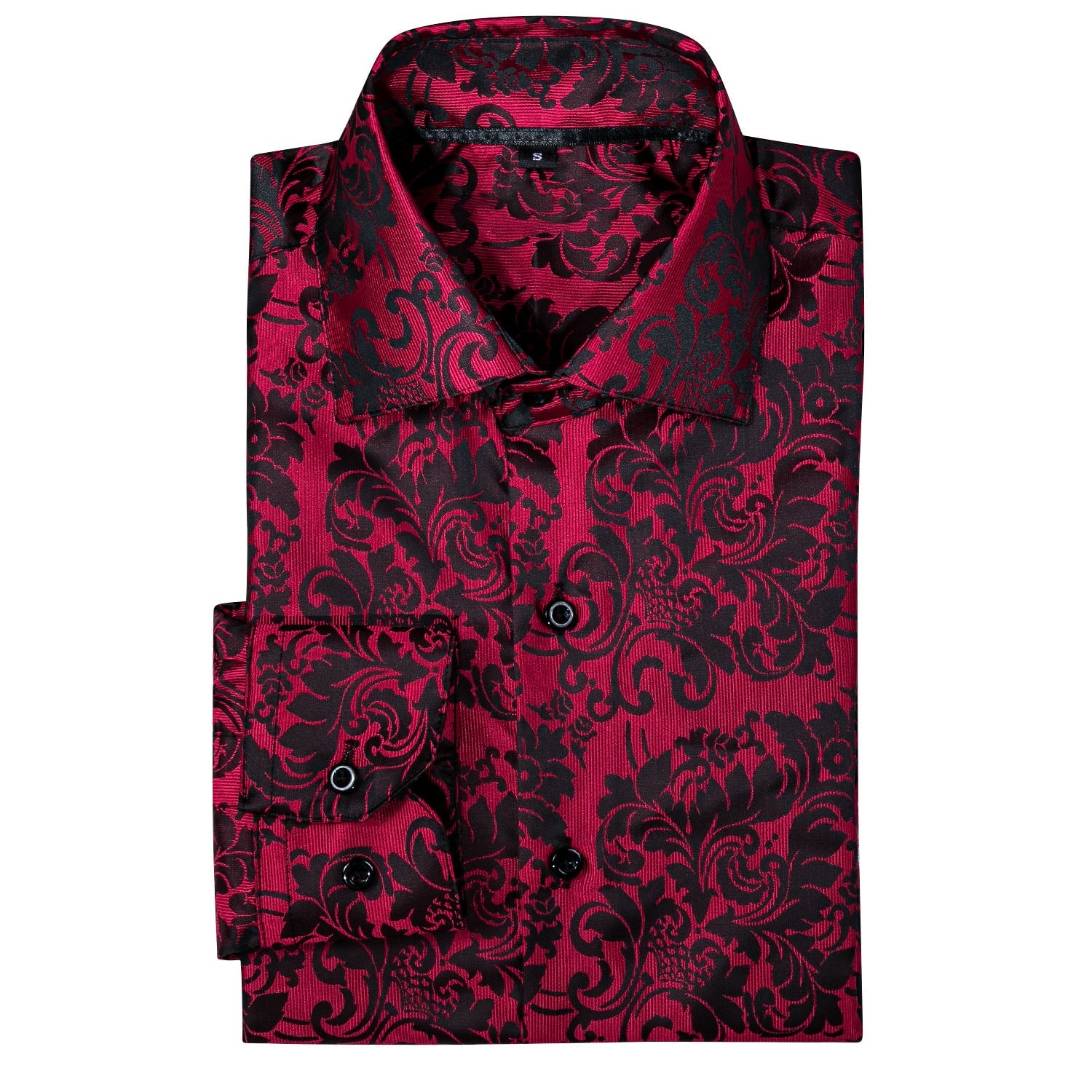 Red and Black Ornamental Dress Shirt shirt    - Sophisticated Gentlemen