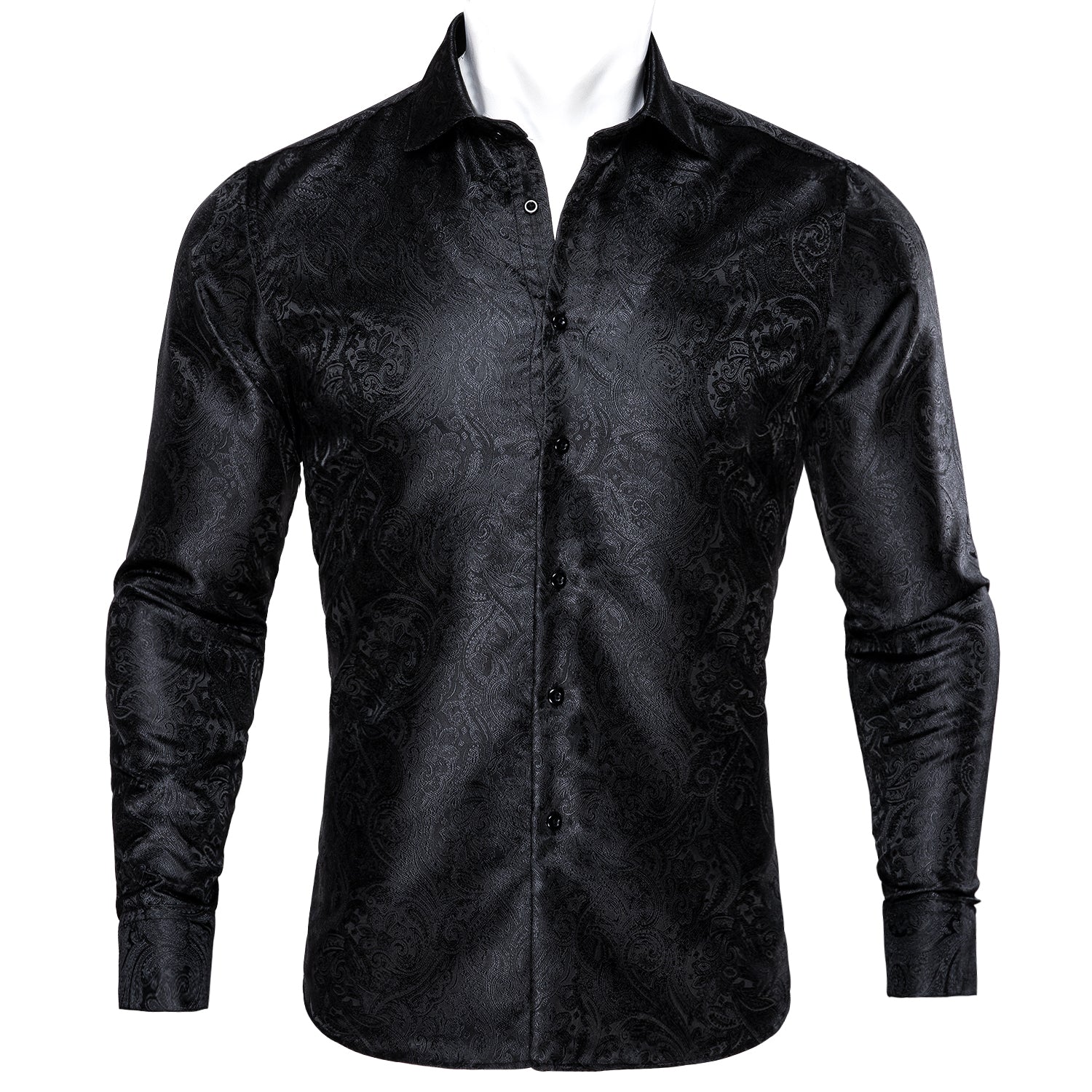 Black Paisley Silk Dress Shirt – Sophisticated Gentlemen