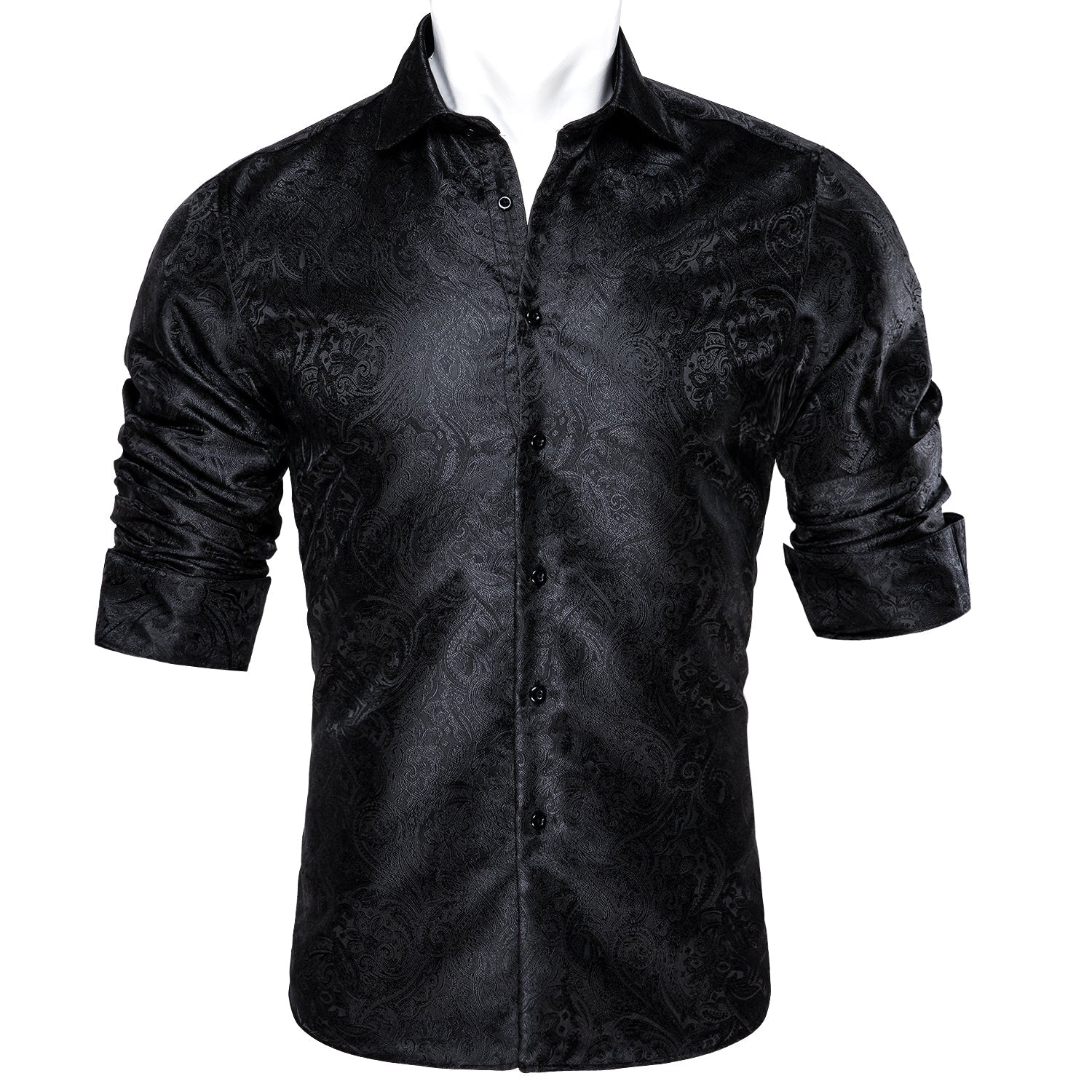 Black Paisley Silk Dress Shirt – Sophisticated Gentlemen