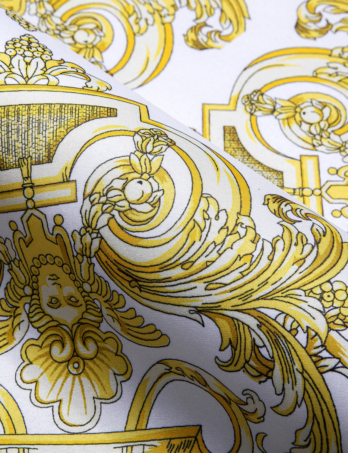 White and Yellow Cherubs Short Sleeve Dress Shirt shirt    - Sophisticated Gentlemen