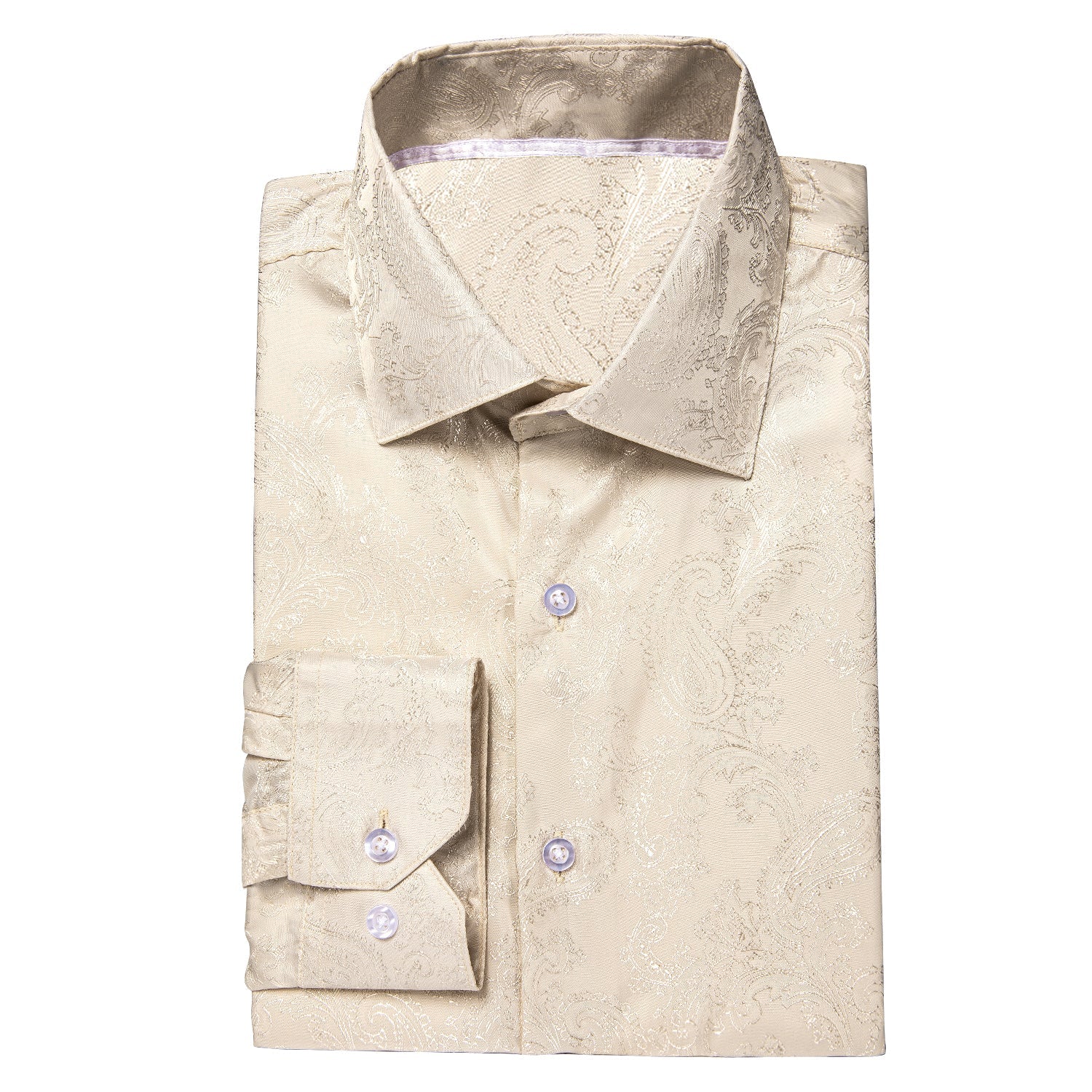Champagne Paisley Dress Shirt shirt    - Sophisticated Gentlemen