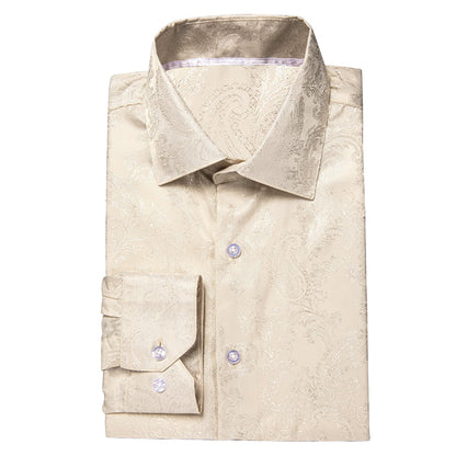 Champagne Paisley Dress Shirt shirt    - Sophisticated Gentlemen