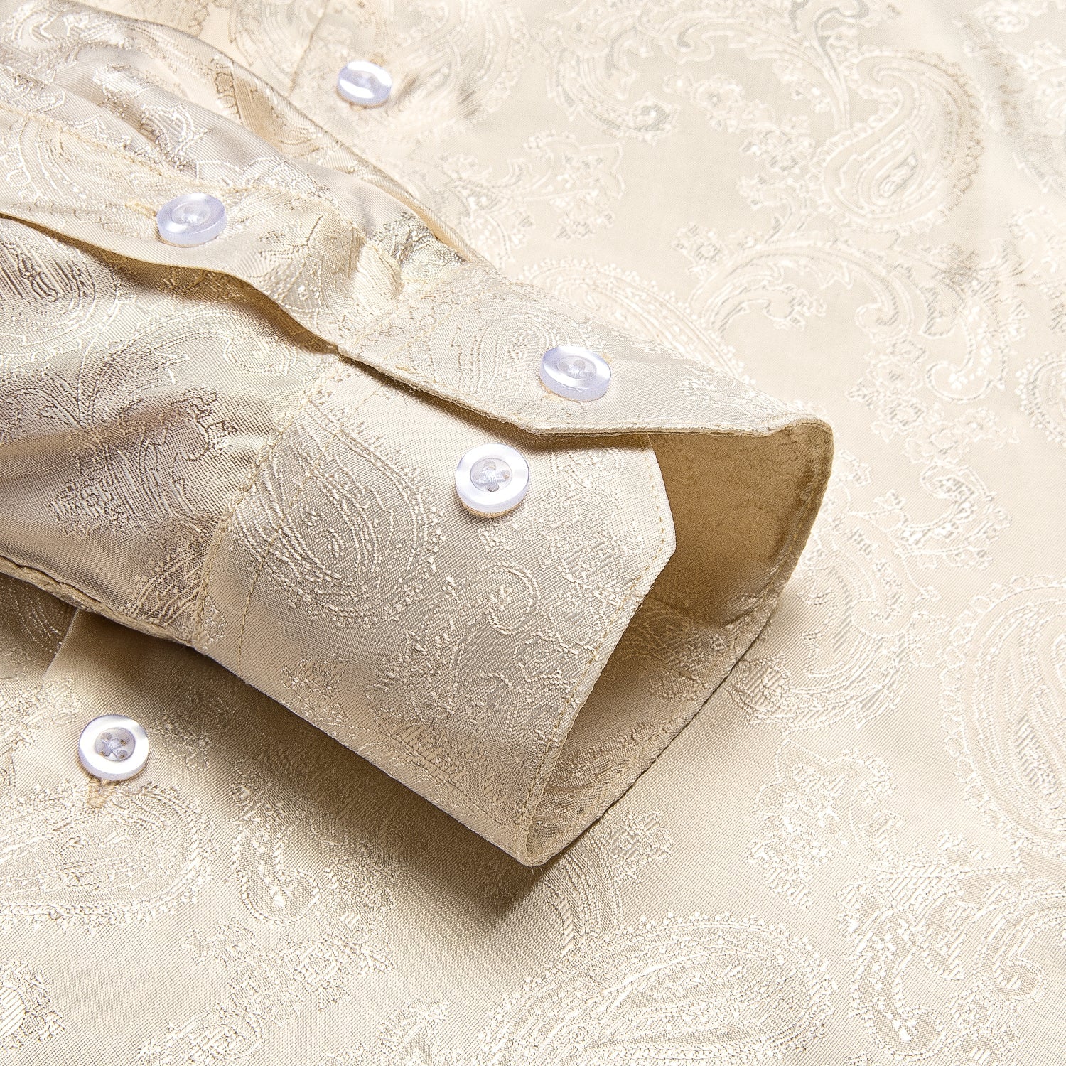 Champagne Paisley Dress Shirt shirt    - Sophisticated Gentlemen