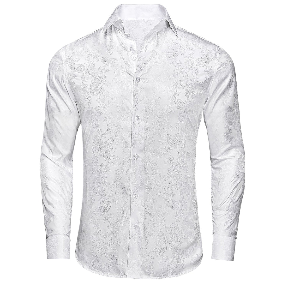 White Paisley Dress Shirt – Sophisticated Gentlemen