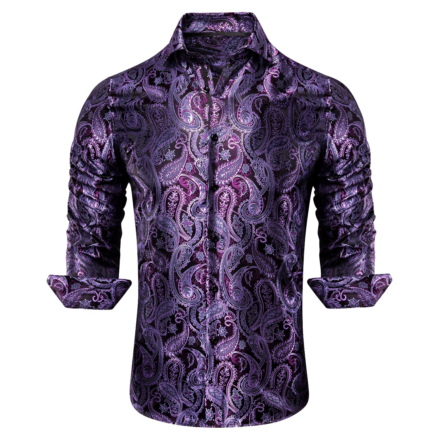 Purple Paisley Luxury Dress Shirt shirt    - Sophisticated Gentlemen