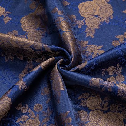 Blue and Brown Floral Dress Shirt shirt    - Sophisticated Gentlemen