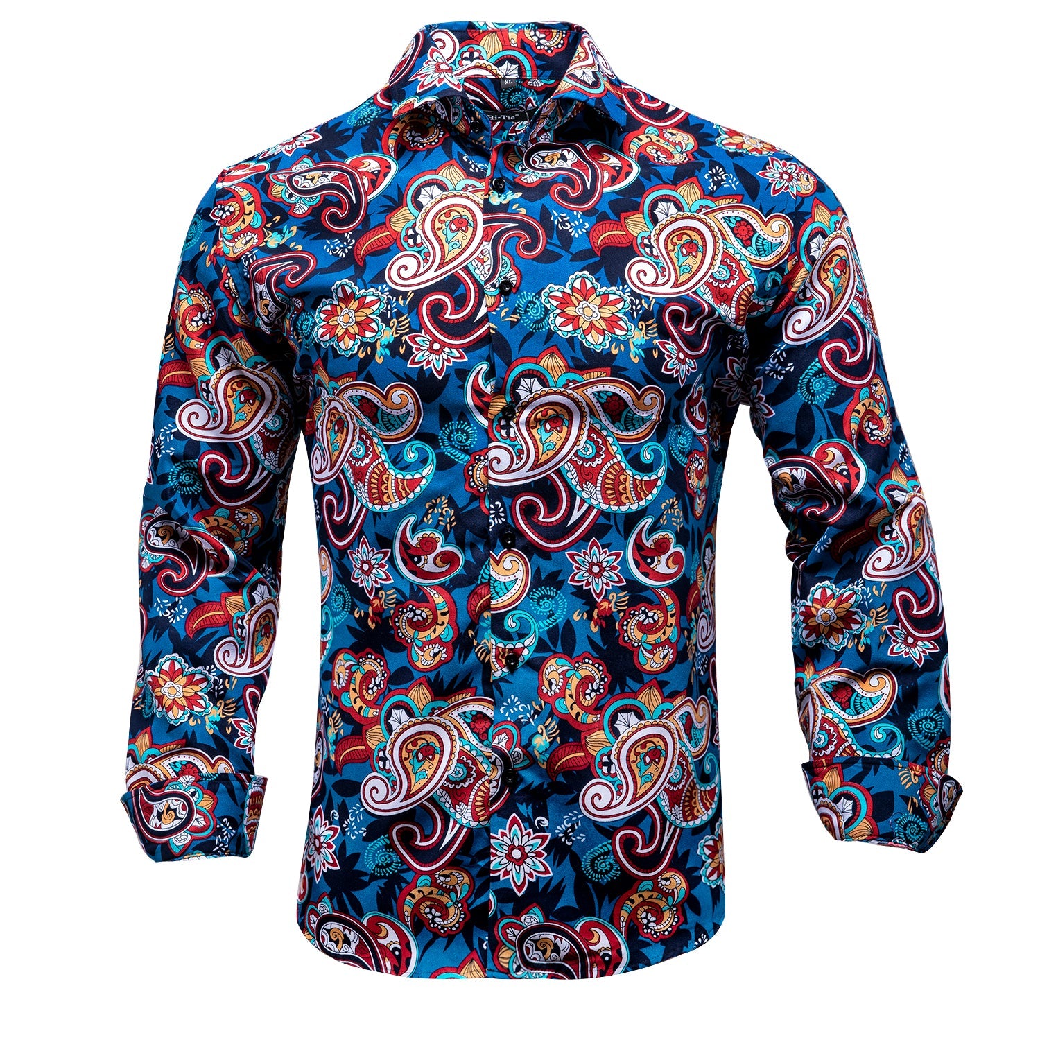 Hawaiian Paisley Dress Shirt XL
