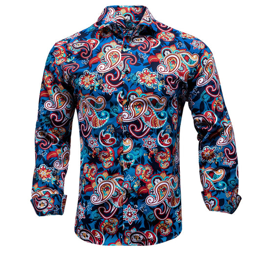 Hawaiian Paisley Dress Shirt shirt S   - Sophisticated Gentlemen