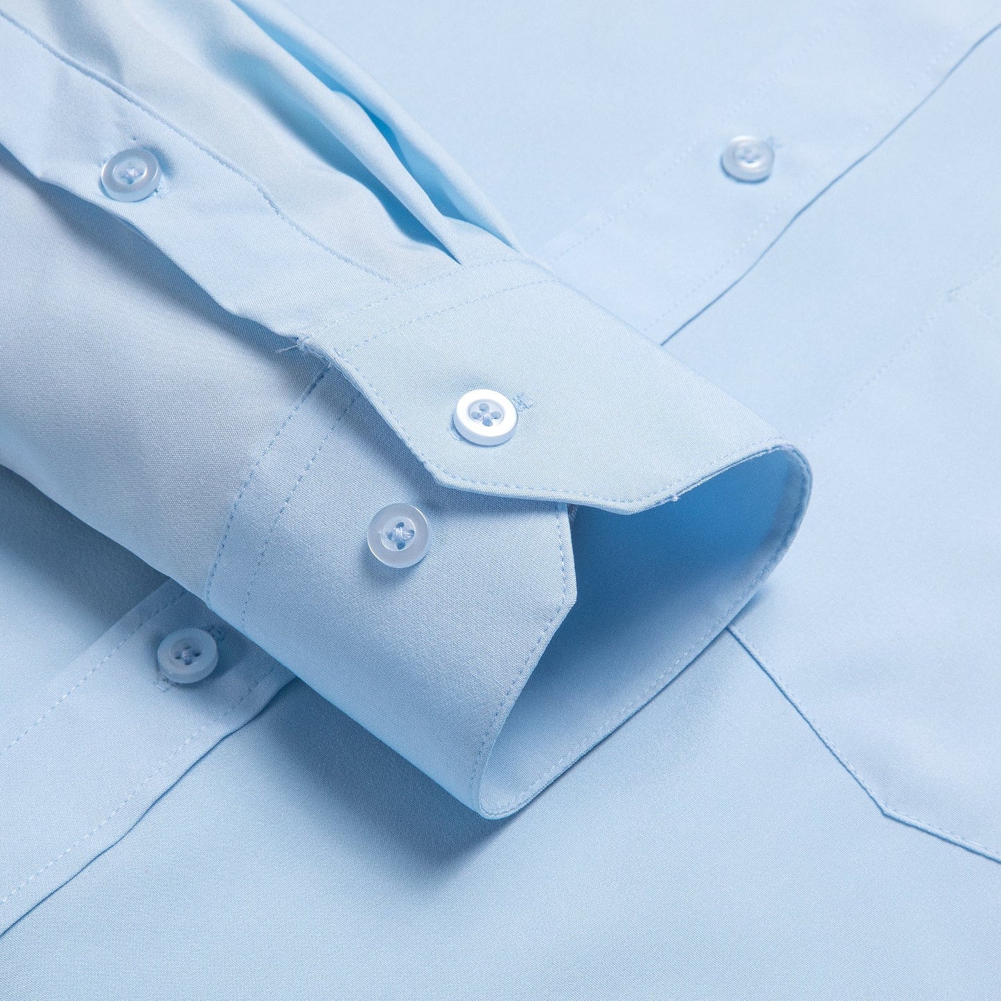 Collarless Light Blue Dress Shirt shirt    - Sophisticated Gentlemen