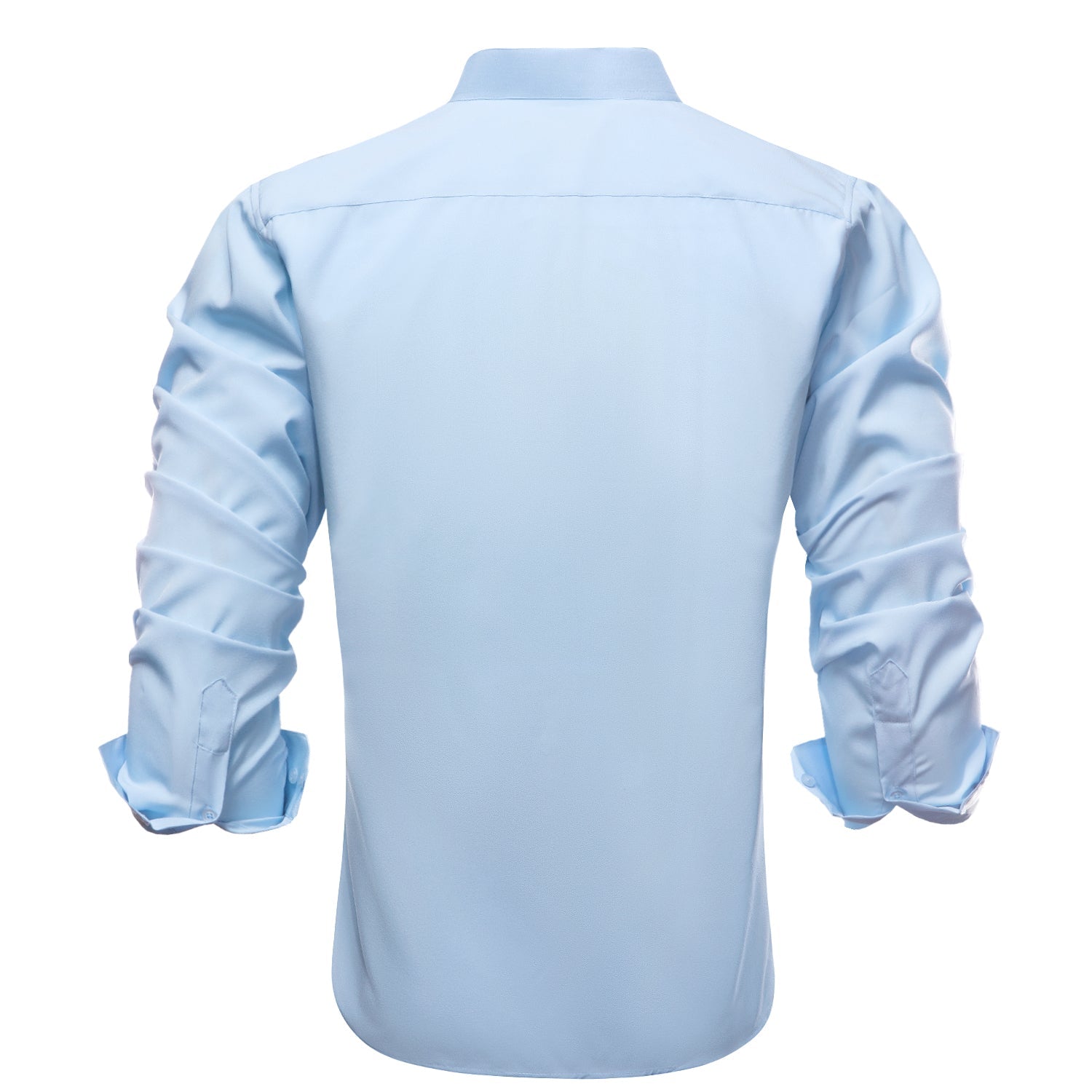 Collarless Light Blue Dress Shirt shirt    - Sophisticated Gentlemen