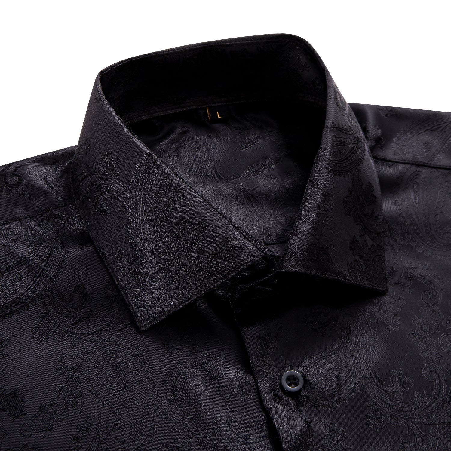 Black paisley dress sales shirt